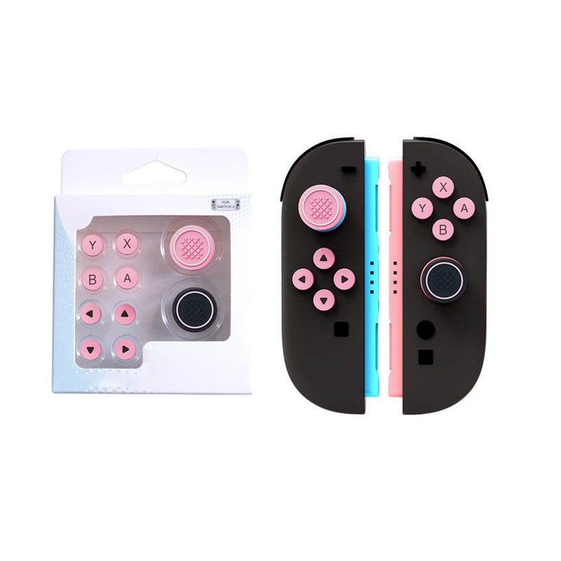 Silicone button caps for Switch 2, directional silicone colored button stickers for NS2, button stickers for Joy-Con controllers and joysticks.